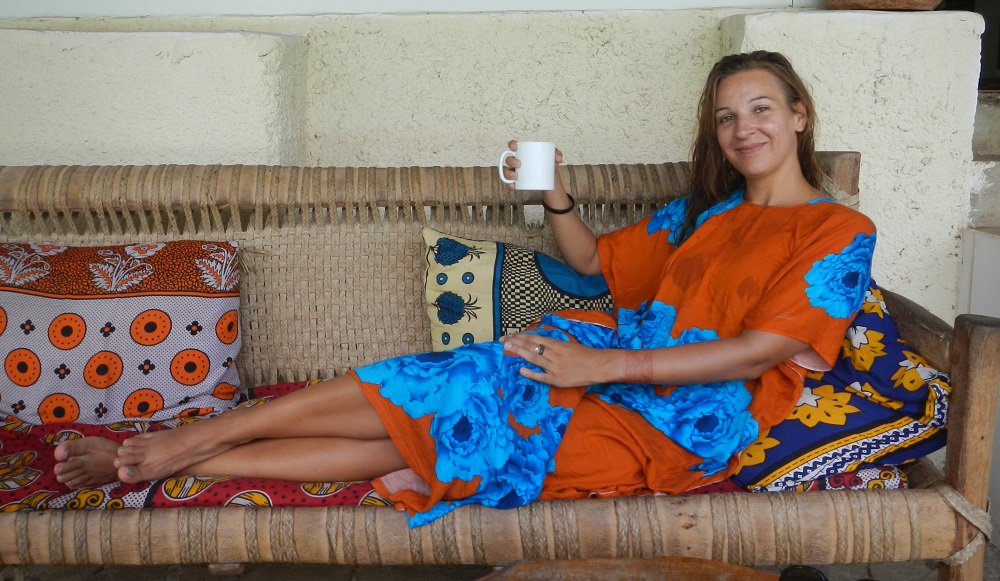 Happy, Pretty Girl with Messy Hair